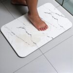 Tapis de bain Blanc Coral en Diatomite Essence