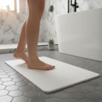 Grande taille tapis de bain Blanc Eternel en diatomite Terra XL