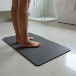 Grande taille tapis de bain Gris Orage en diatomite Terra XL