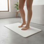 Grande taille tapis de bain Blanc Eternel en diatomite Terra XL