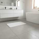 Grande taille tapis de bain Blanc Eternel en diatomite Terra XL