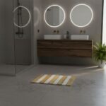 Tapis de bain pliable Bambou Tigré en diatomite Agilis