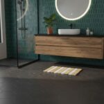Tapis de bain pliable Bambou Tigré en diatomite Agilis
