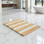 Tapis de bain pliable Bambou Tigré en diatomite Agilis