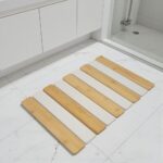 Tapis de bain pliable Bambou Tigré en diatomite Agilis