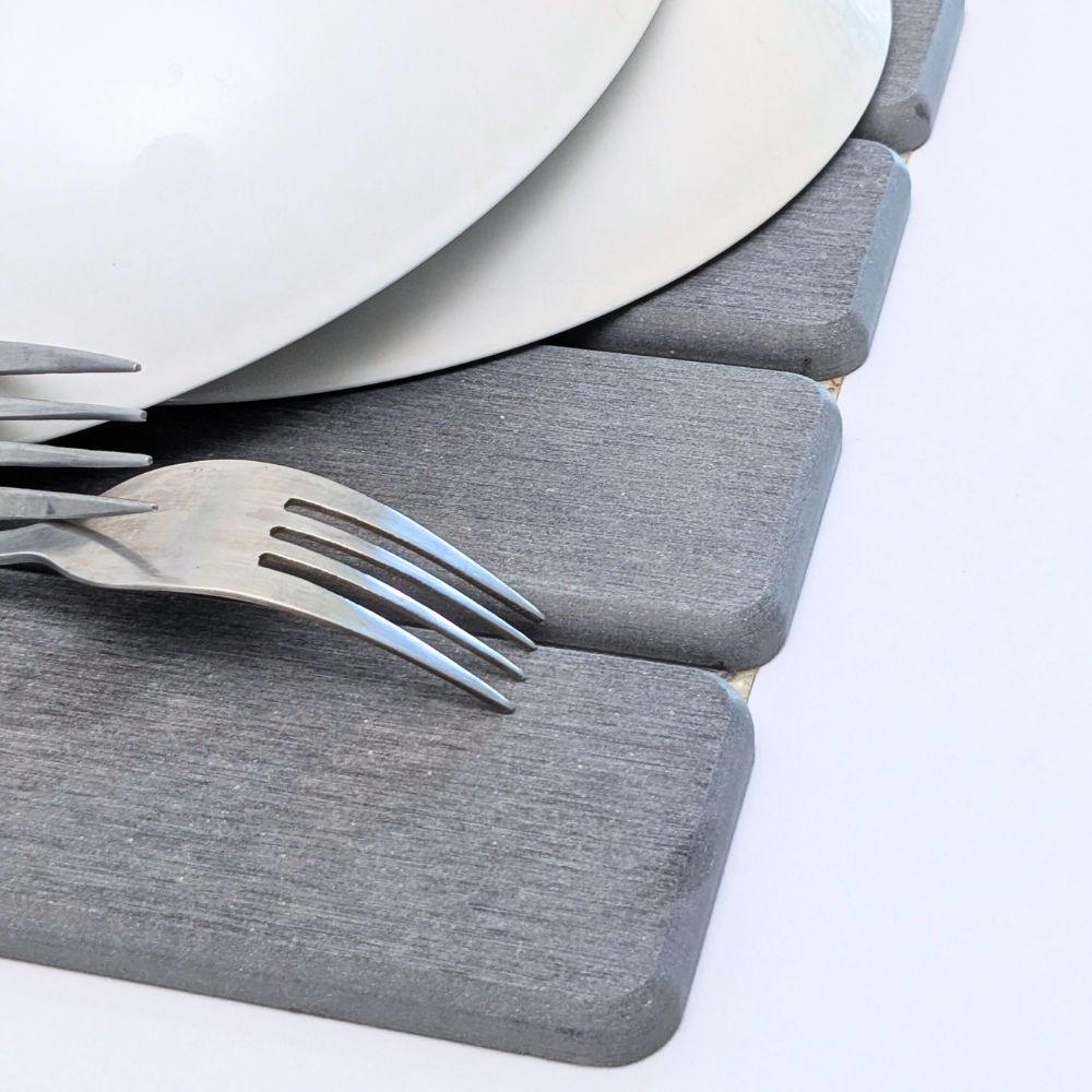 Tapis de vaiselle Gris Orage en diatomite Agilis