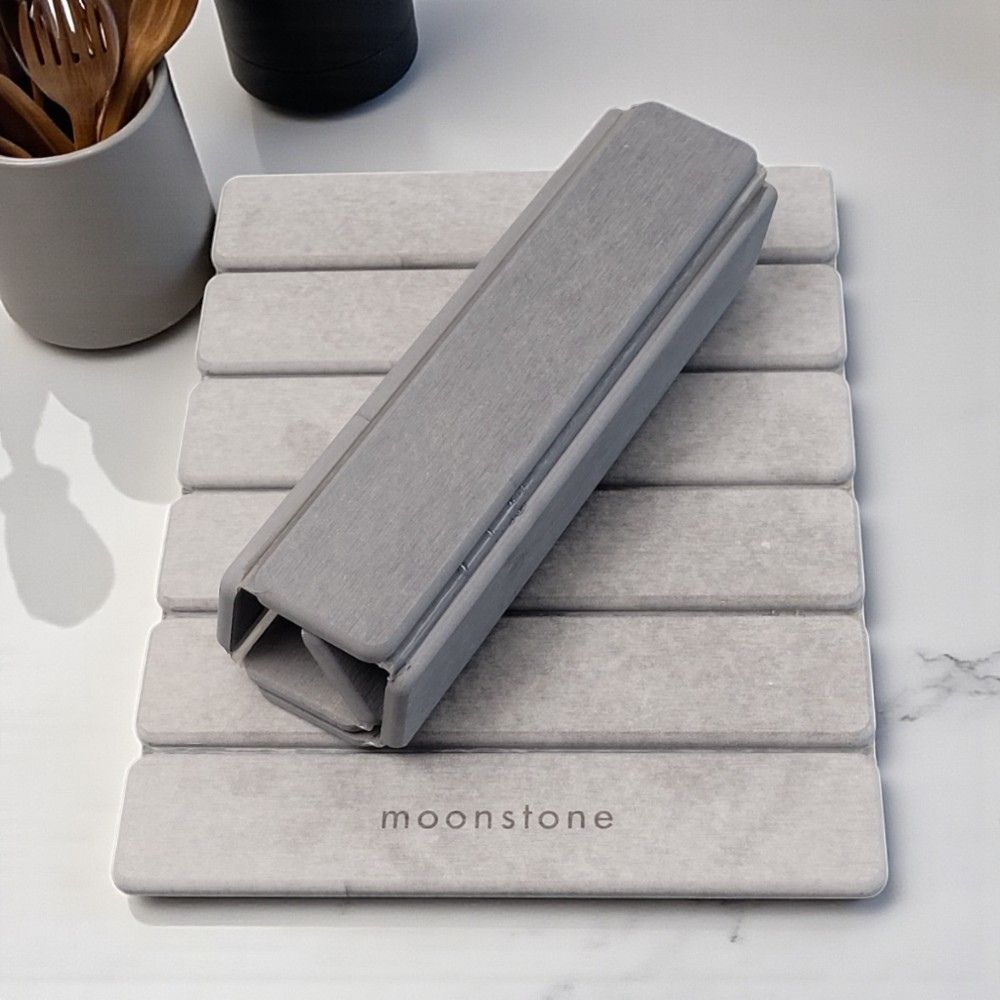 Tapis de vaiselle Gris Orage en diatomite Agilis
