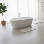 Grand tapis de bain en diatomite bambou Agilis XL