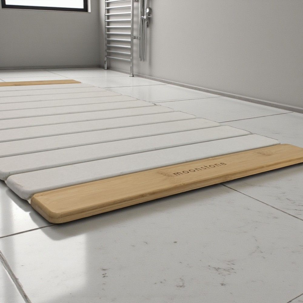 Grand tapis de bain en diatomite bambou Agilis XL