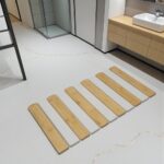 Grand tapis de bain en diatomite bambou Agilis XL