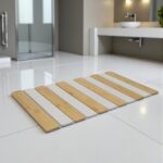 Grand tapis de bain en diatomite bambou Agilis XL