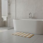 Tapis de bain pliable Bambou Tigré en diatomite Agilis