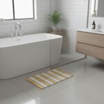 Tapis de bain pliable Bambou Tigré en diatomite Agilis