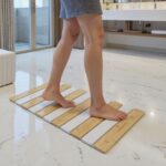 Grand tapis de bain en diatomite bambou Agilis XL