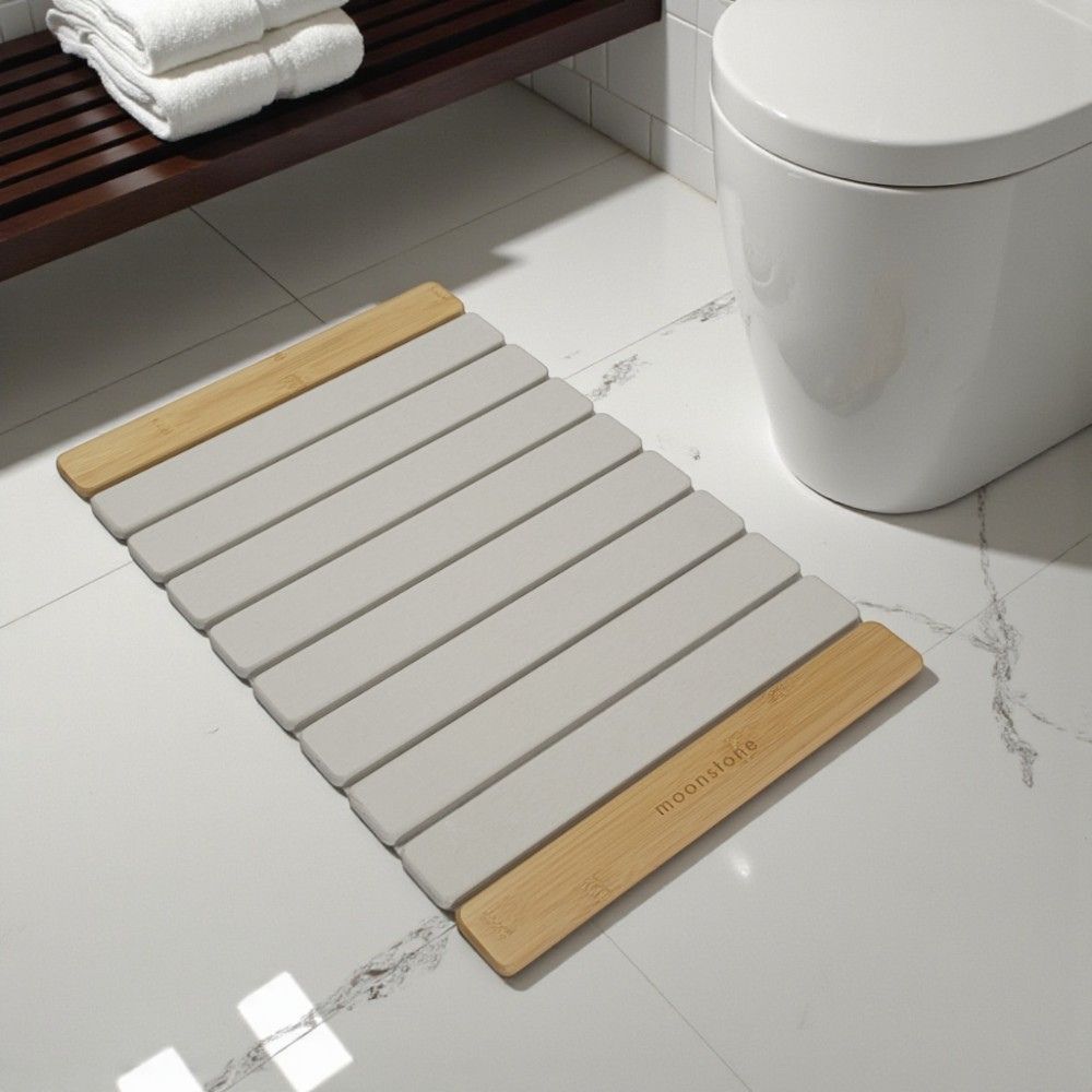 Tapis de bain pliable en diatomite bambou Agilis