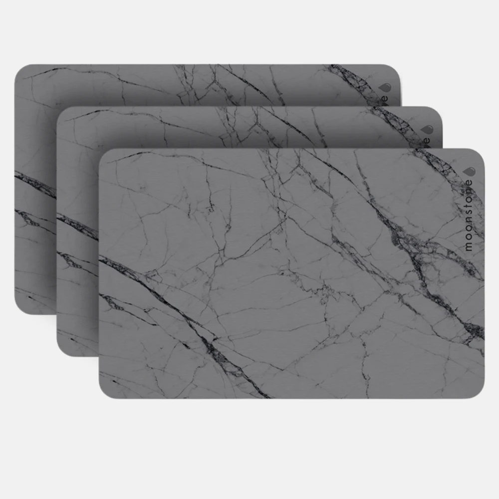 Lot de 3 tapis de bain diatomite Terra