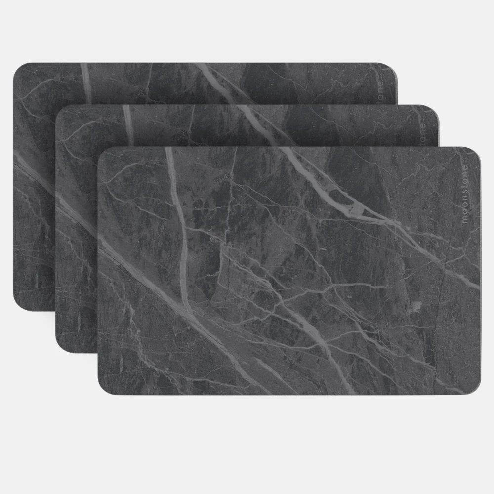 Lot de 3 tapis de bain diatomite Terra