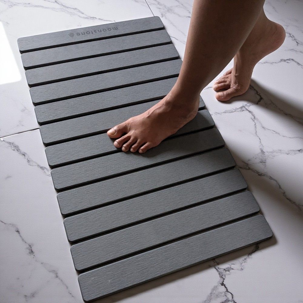 Lot de 2 grands tapis de bain diatomite Agilis XL