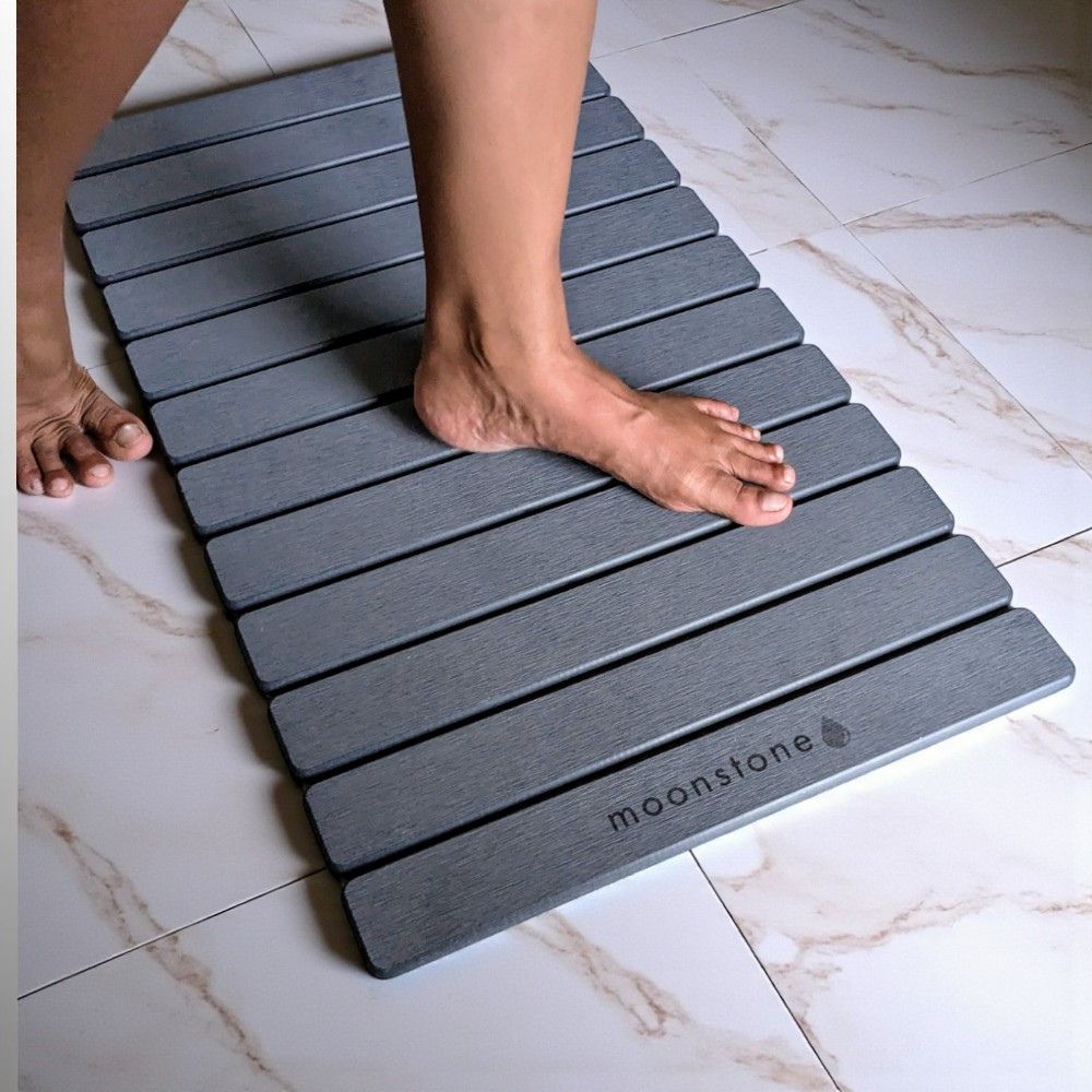 Grand tapis de bain pliable en diatomite Agilis XL