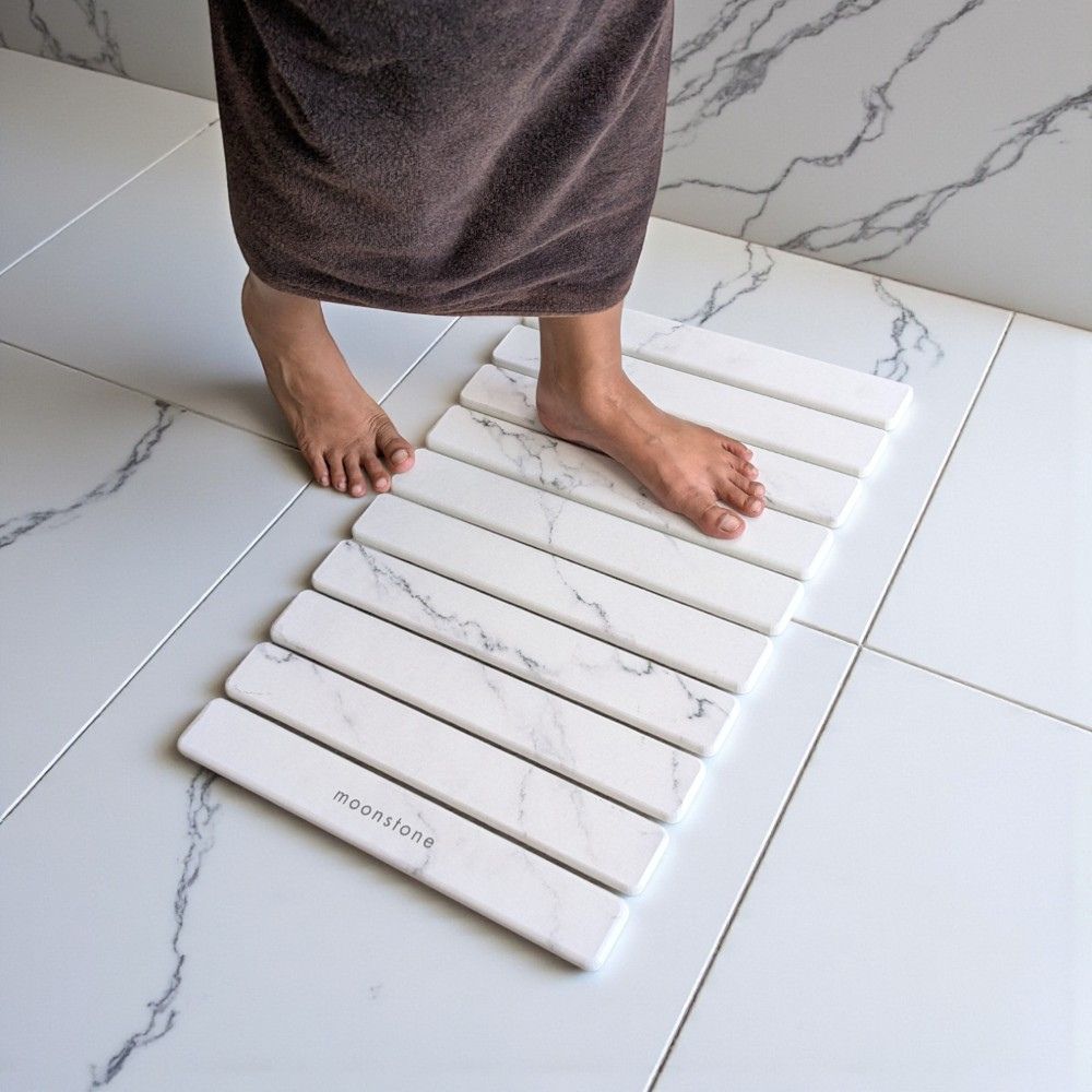 Grand tapis de bain pliable en diatomite Agilis XL