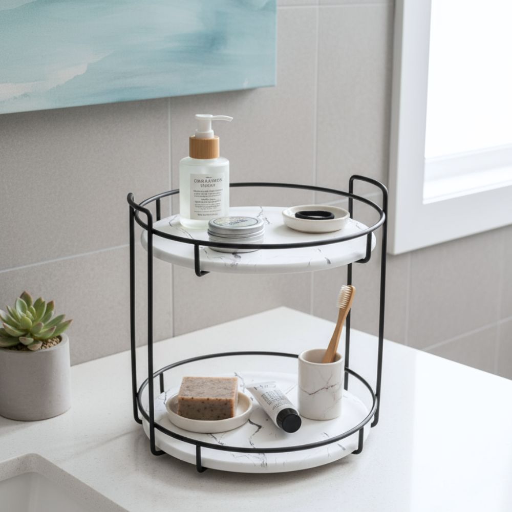 Rangement en forme ronde en diatomite Circa