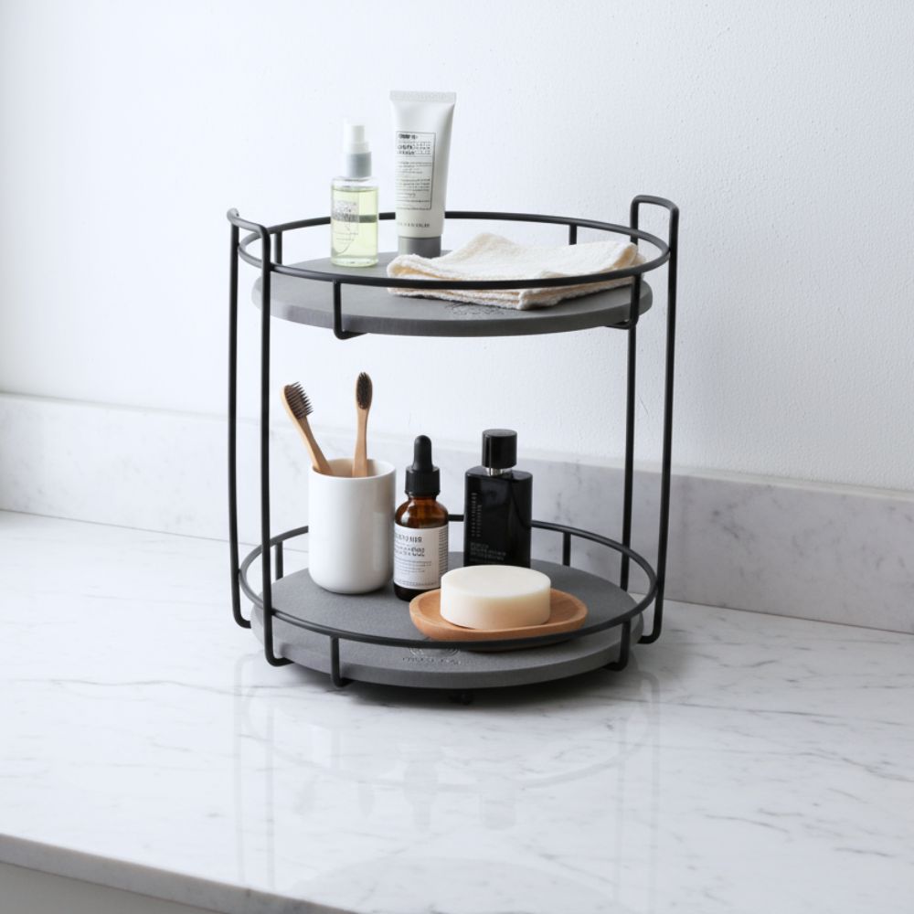 Rangement en forme ronde en diatomite Circa