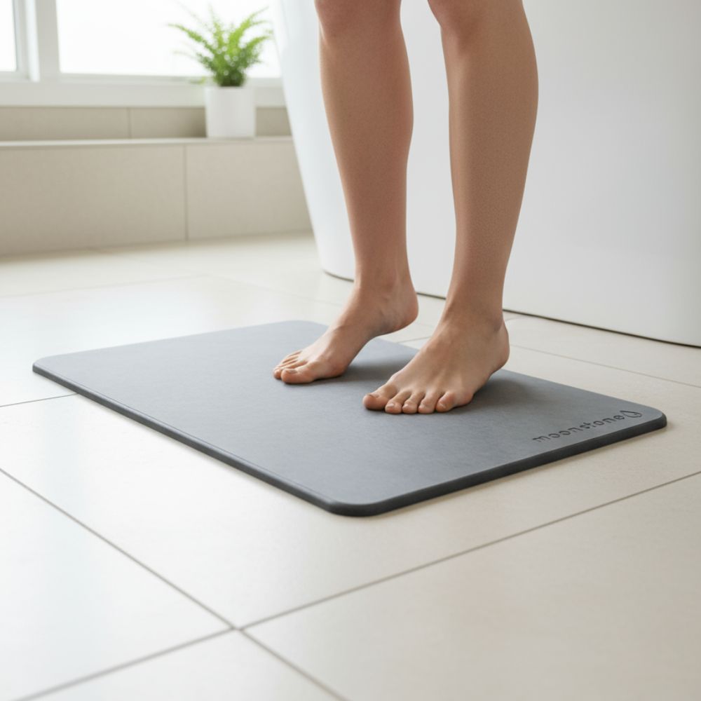 Tapis de bain Gris Orage en diatomite Terra