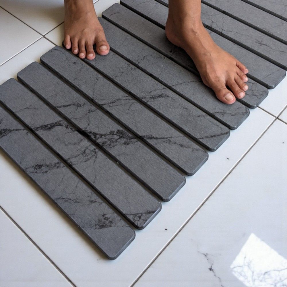 Grand tapis de bain pliable en diatomite Agilis XL