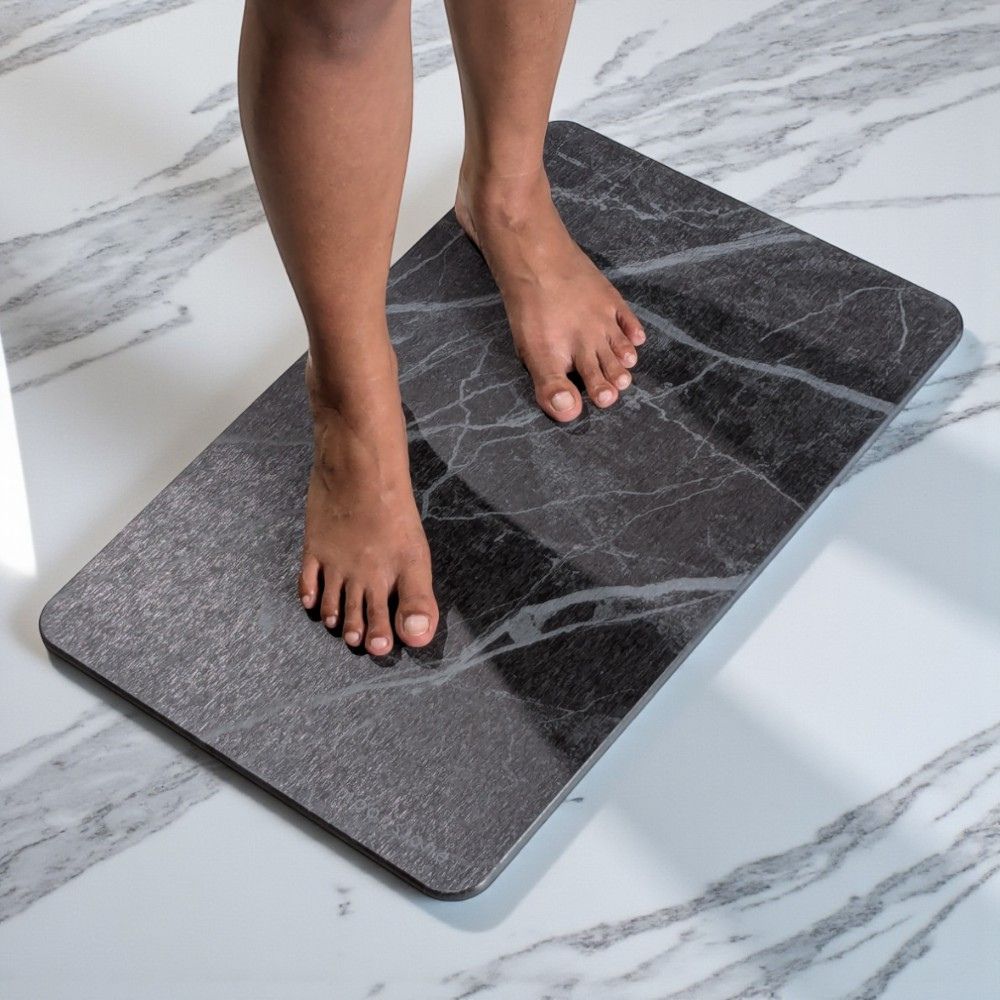 Tapis de bain Gris Nocturne en diatomite Terra