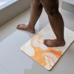 Tapis de bain Beige Ambre en diatomite Essence