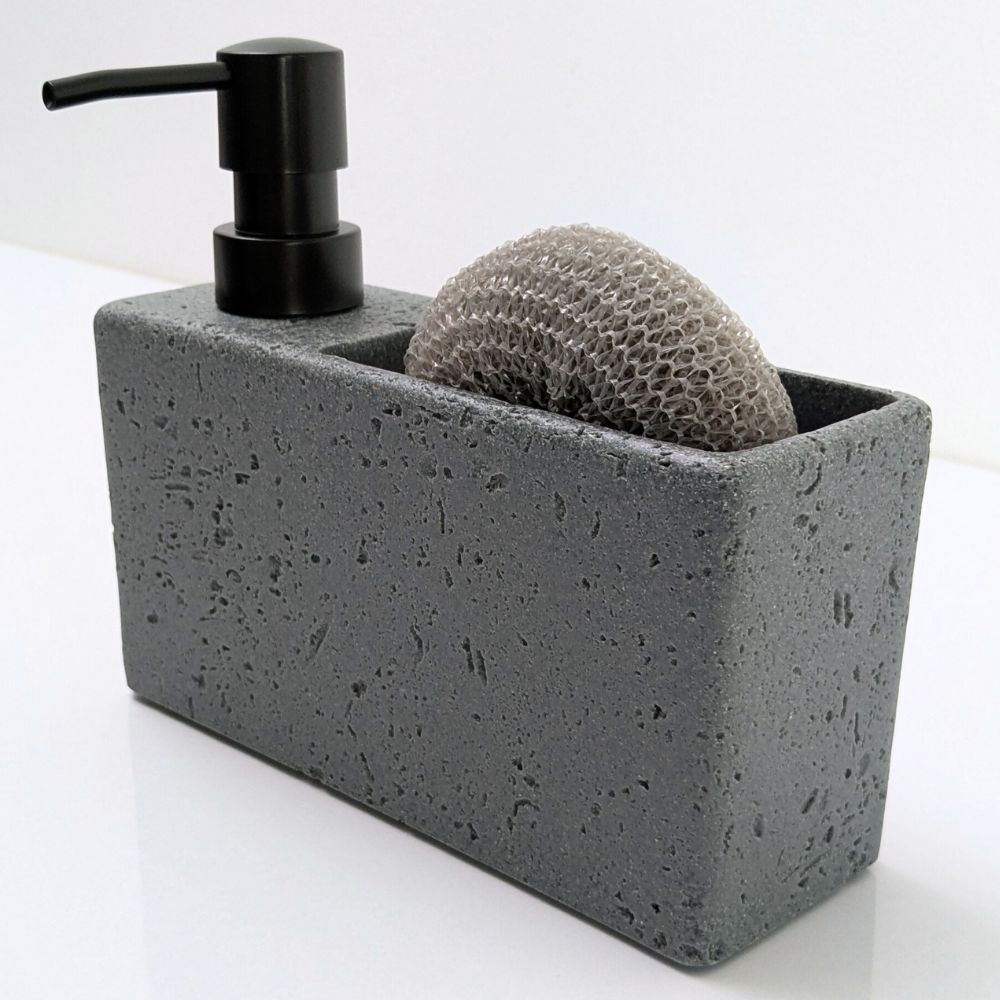 Distributeur avec support éponge 2en1 Granite