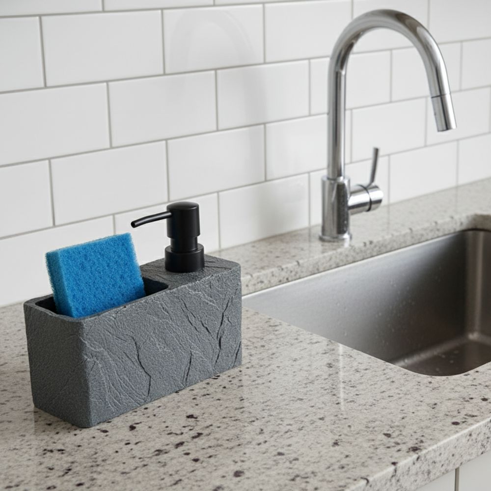 Distributeur avec support éponge 2en1 Volcan