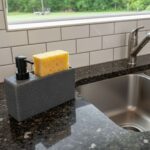 Distributeur avec support éponge 2en1 Granite