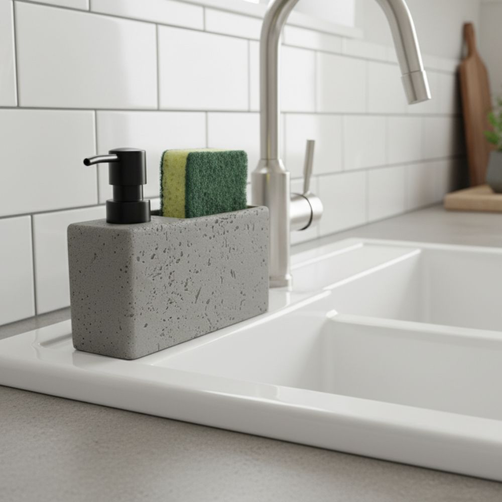 Distributeur avec support éponge 2en1 Granite