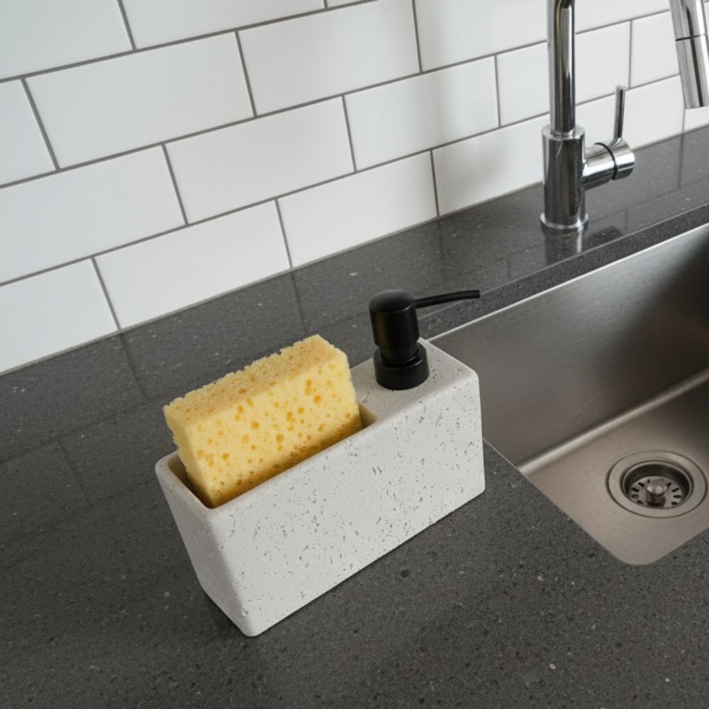 Distributeur avec support éponge 2en1 Granite