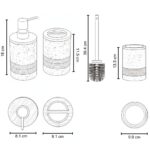 Ensemble de 3 accessoires salle de bain Bambou