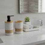 Ensemble de 3 accessoires salle de bain Bambou