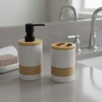 Ensemble de 3 accessoires salle de bain Bambou