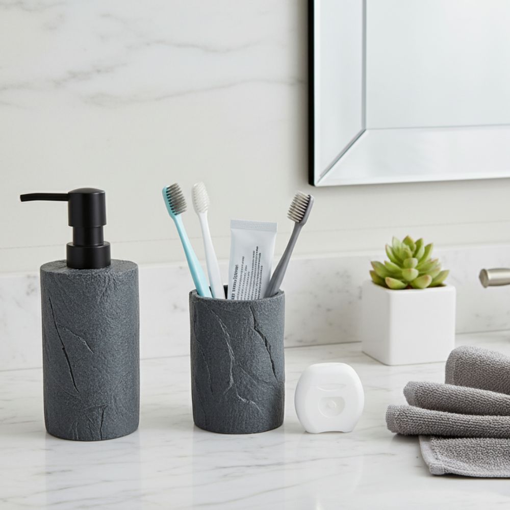 Ensemble de 3 accessoires salle de bain Volcan