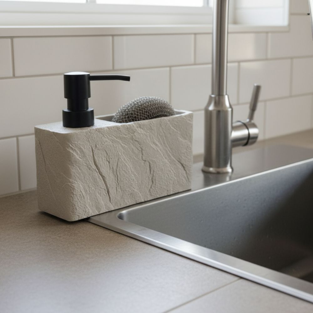 Distributeur avec support éponge 2en1 Volcan