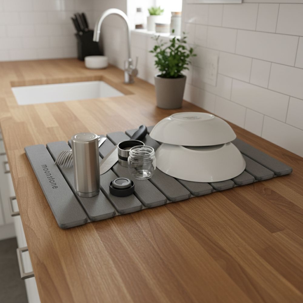 Grand tapis de vaisselle en diatomite Agilis