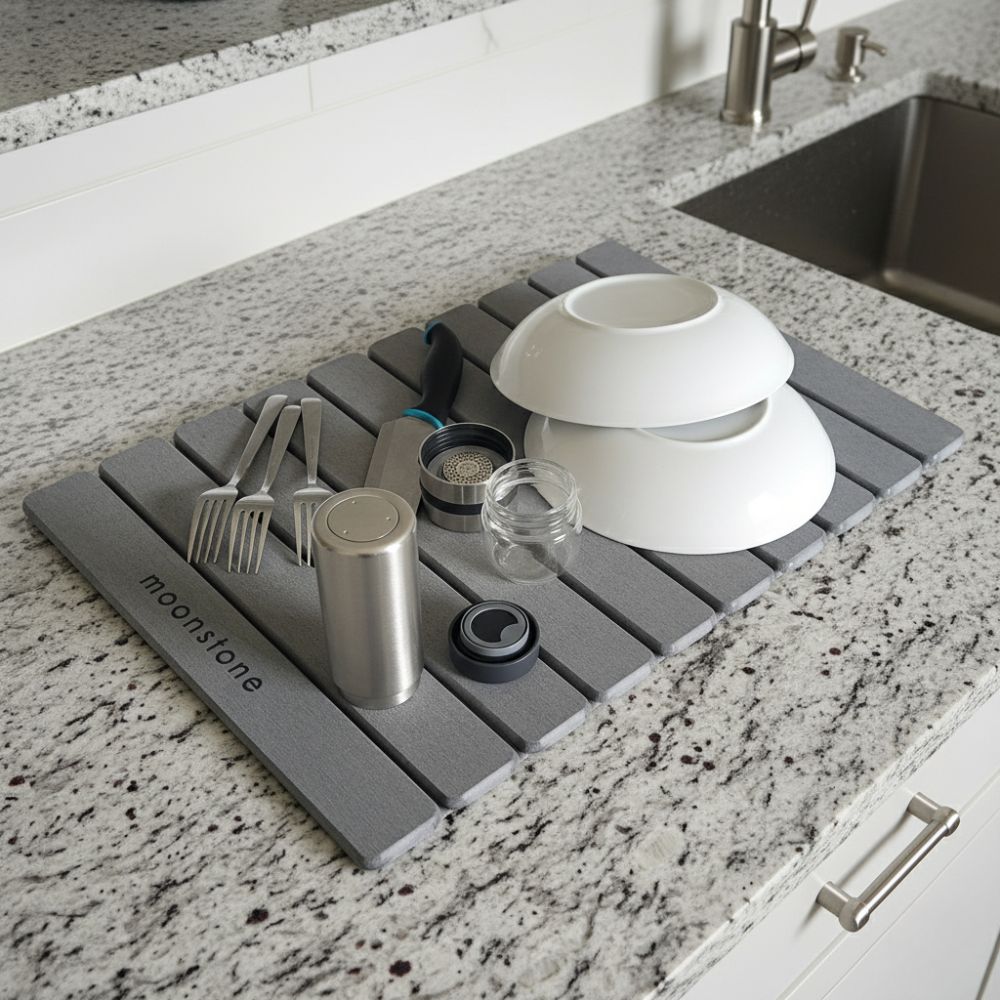 Grand tapis de vaisselle en diatomite Agilis