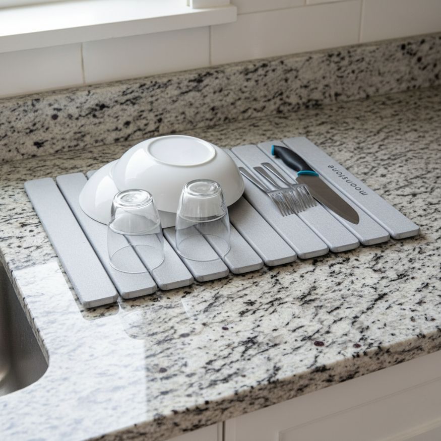 Grand Tapis de vaisselle en diatomite Agilis