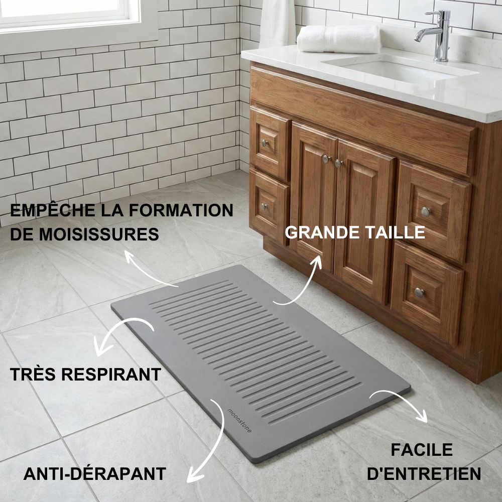 Grande taille tapis de bain en diatomite Terra Lina XL