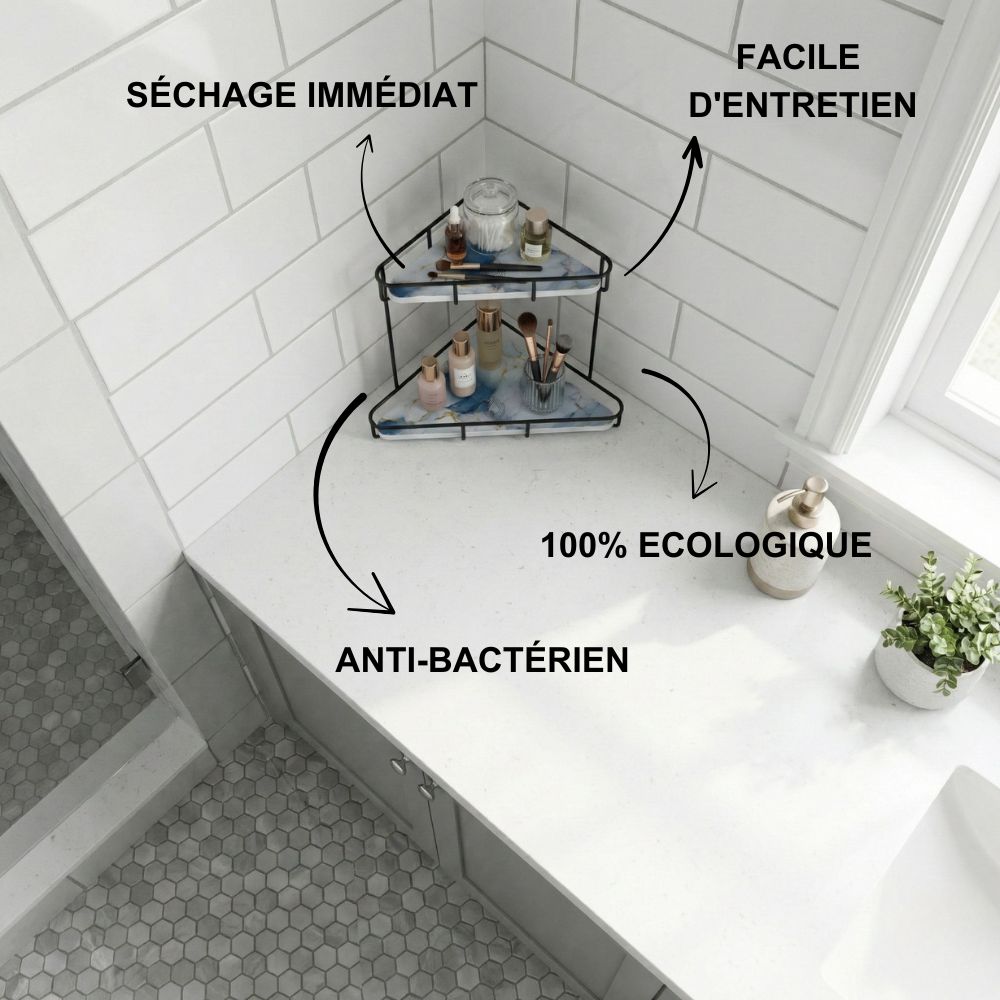 Organisateur triangle pour maquillage en diatomite Triyan